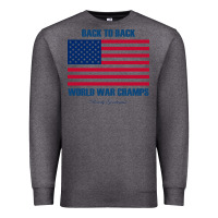 Charcoal Heather back to back world war champs back [tw] Premium Sweatshirt - linhVisuals