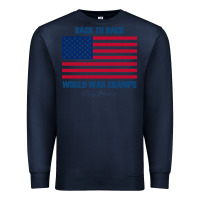 Navy back to back world war champs back [tw] Premium Sweatshirt - linhVisuals