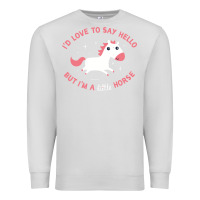 Dove Grey i'm a little horse Premium Sweatshirt - linhVisuals