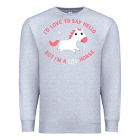 Heather Grey i'm a little horse Premium Sweatshirt - linhVisuals