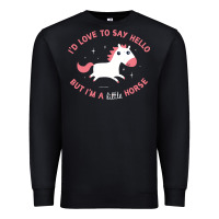 Black i'm a little horse Premium Sweatshirt - linhVisuals