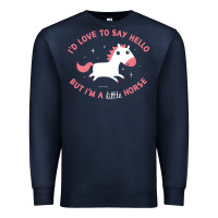 Navy i'm a little horse Premium Sweatshirt - linhVisuals