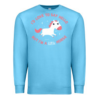 Ocean Blue i'm a little horse Premium Sweatshirt - linhVisuals