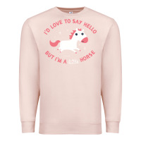 Pale Pink i'm a little horse Premium Sweatshirt - linhVisuals