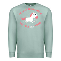 Seafoam i'm a little horse Premium Sweatshirt - linhVisuals