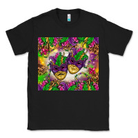 Black Mardi Gras masks tumbler Classic Tee - HowdyJamesFarm