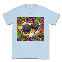 Dusty Blue Mardi Gras masks tumbler Classic Tee - HowdyJamesFarm