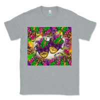 Heather Grey Mardi Gras masks tumbler Classic Tee - HowdyJamesFarm