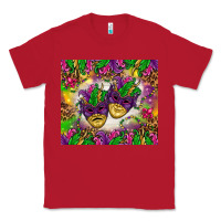 Red Mardi Gras masks tumbler Classic Tee - HowdyJamesFarm