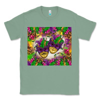 Sage Mardi Gras masks tumbler Classic Tee - HowdyJamesFarm