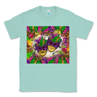 Seafoam Mardi Gras masks tumbler Classic Tee - HowdyJamesFarm