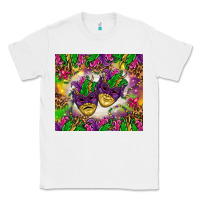 White Mardi Gras masks tumbler Classic Tee - HowdyJamesFarm