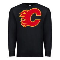 Black the-flames-calgary-sports Premium Sweatshirt - linhVisuals