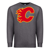 Charcoal Heather the-flames-calgary-sports Premium Sweatshirt - linhVisuals