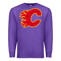 Purple the-flames-calgary-sports Premium Sweatshirt - linhVisuals