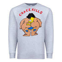 Heather Grey bart crack kills Premium Sweatshirt - linhVisuals