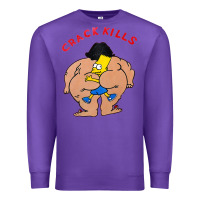 Purple bart crack kills Premium Sweatshirt - linhVisuals