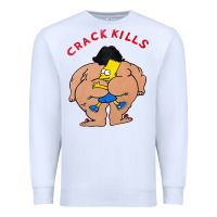 White bart crack kills Premium Sweatshirt - linhVisuals