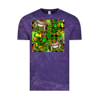 Cloud Purple St. Patrick's Donkey With Leprechaun Vintage Tee - FaDigitalArtStudio