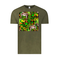 Vintage Olive St. Patrick's Donkey With Leprechaun Vintage Tee - FaDigitalArtStudio