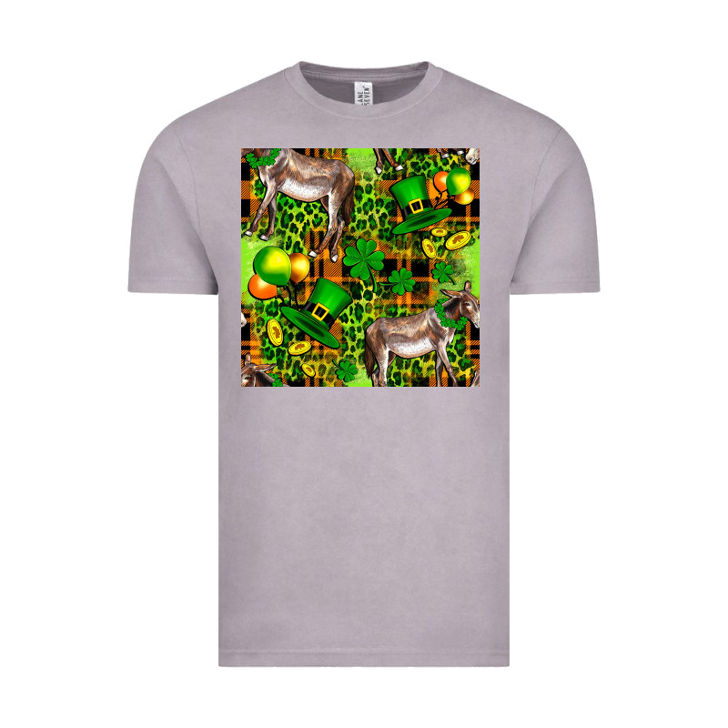 St. Patrick's Donkey With Leprechaun Vintage Tee by FaDigitalArtStudio | Teevron