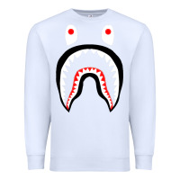 White bape shark [tb] Premium Sweatshirt - linhVisuals