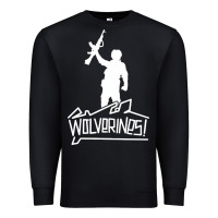 Black Red Dawn Wolverines Premium Sweatshirt - linhVisuals