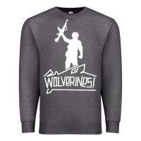 Charcoal Heather Red Dawn Wolverines Premium Sweatshirt - linhVisuals