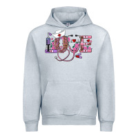 Heather Grey valentines day nurse love Urban Hoodie - RanaPortraitStore