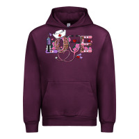 Mauve Wine valentines day nurse love Urban Hoodie - RanaPortraitStore