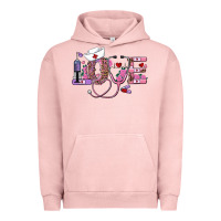 Pigment Salmon valentines day nurse love Urban Hoodie - RanaPortraitStore