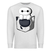 Oatmeal Heather baymax in pocket Premium Sweatshirt - linhVisuals