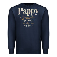 Navy Mens Pappy Because Grandpa Is For Old Guys Funny Premium Sweatshirt - linhVisuals