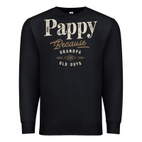 Black Mens Pappy Because Grandpa Is For Old Guys Funny Premium Sweatshirt - linhVisuals