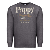 Charcoal Heather Mens Pappy Because Grandpa Is For Old Guys Funny Premium Sweatshirt - linhVisuals