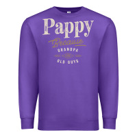 Purple Mens Pappy Because Grandpa Is For Old Guys Funny Premium Sweatshirt - linhVisuals