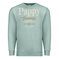 Seafoam Mens Pappy Because Grandpa Is For Old Guys Funny Premium Sweatshirt - linhVisuals