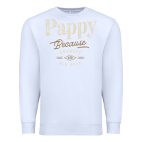 White Mens Pappy Because Grandpa Is For Old Guys Funny Premium Sweatshirt - linhVisuals