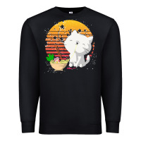 Black cat t  shirt ramen noodles kawaii cat t  shirt Premium Sweatshirt - linhVisuals
