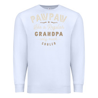 White Mens Pawpaw Like a Regular Grandpa Funny Fathers Day Premium Sweatshirt - linhVisuals