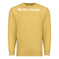 Antique Gold be the change [tb] Premium Sweatshirt - linhVisuals