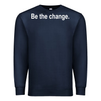 Navy be the change [tb] Premium Sweatshirt - linhVisuals