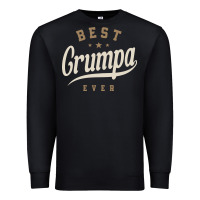 Black Mens Best Grumpa Ever Funny Grandpa Premium Sweatshirt - linhVisuals