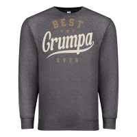 Charcoal Heather Mens Best Grumpa Ever Funny Grandpa Premium Sweatshirt - linhVisuals