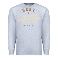 Heather Grey Mens Best Grumpa Ever Funny Grandpa Premium Sweatshirt - linhVisuals