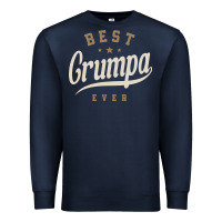 Navy Mens Best Grumpa Ever Funny Grandpa Premium Sweatshirt - linhVisuals