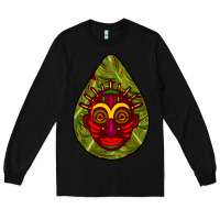 Black african masks teardrop  7 Long Sleeve Tee - BundleAndBundleShop