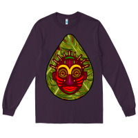 Plum african masks teardrop  7 Long Sleeve Tee - BundleAndBundleShop