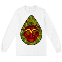 White african masks teardrop  7 Long Sleeve Tee - BundleAndBundleShop