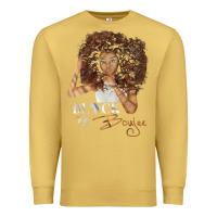 Antique Gold black and boujee [tb] Premium Sweatshirt - linhVisuals